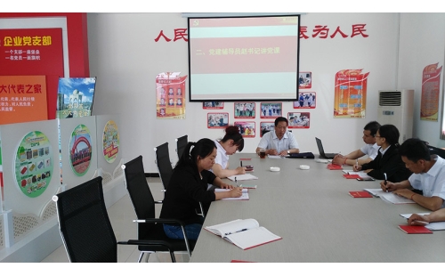 市場(chǎng)監(jiān)督管理局調(diào)研員，我司黨建輔導(dǎo)員趙紅星書(shū)記前來(lái)指導(dǎo)我司“兩學(xué)一做”黨員學(xué)習(xí)工作